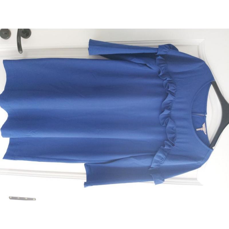 Blauwe jurk Esqualo maat 38