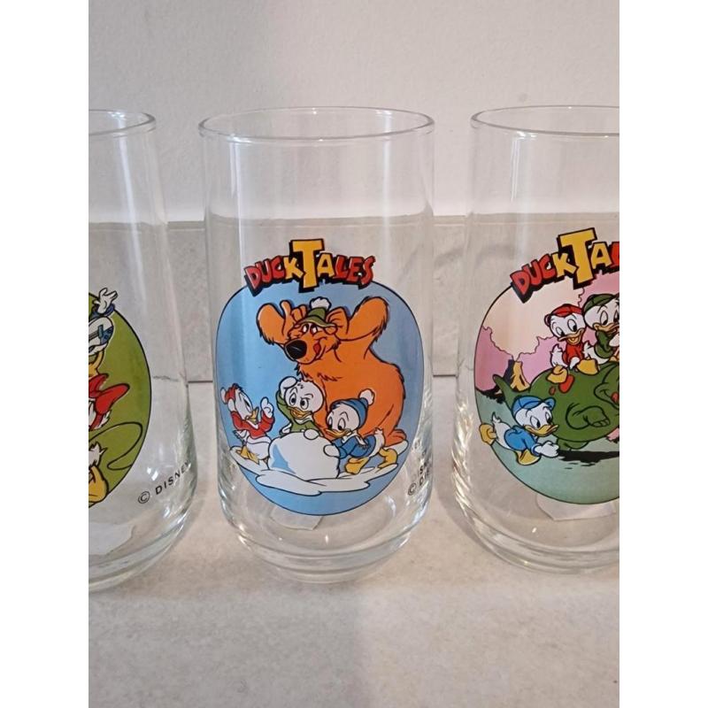 Vintage Ducktales (Disney) glazen, volledige set