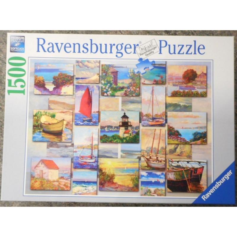 ravensburger puzzel 1500 stukjes kust collage 10 euro