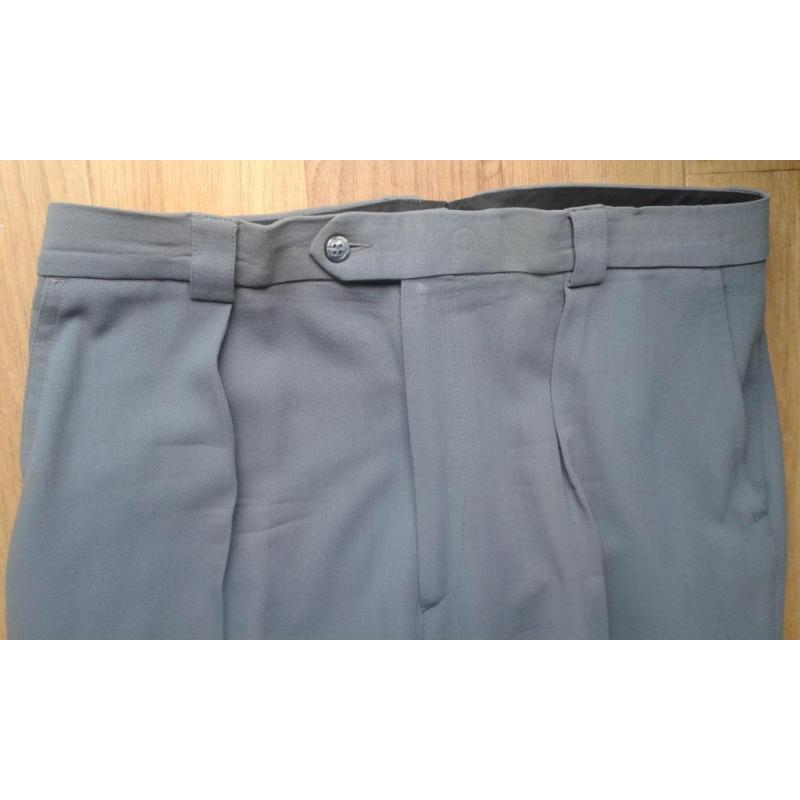 Olivier Strelli, grijze broek met blauw-grijze tint in 100%